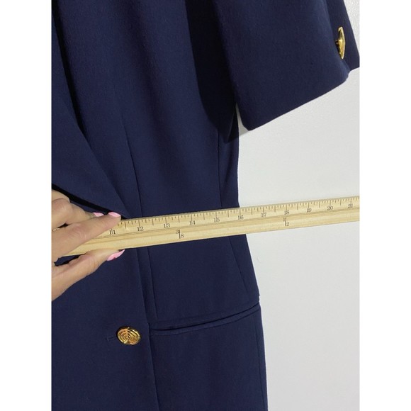 Atrium Collection Navy Blue Double-Breasted Blazer Dress - Picture 11 of 14